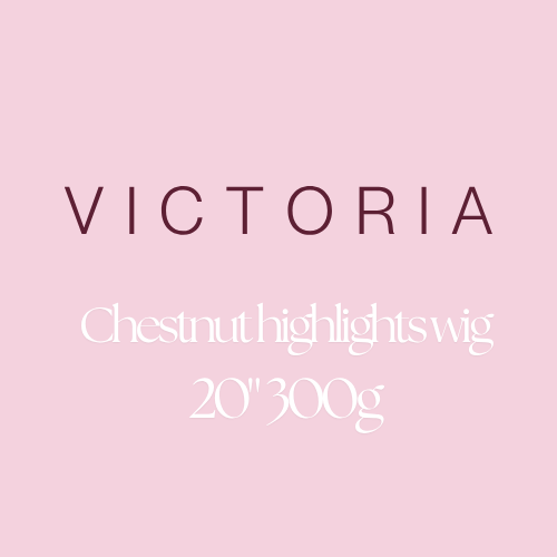 VICTORIA - CHESTNUT HIGHLIGHTS 5x5 HD WIG - READY TO SHIP | LARGE CAP