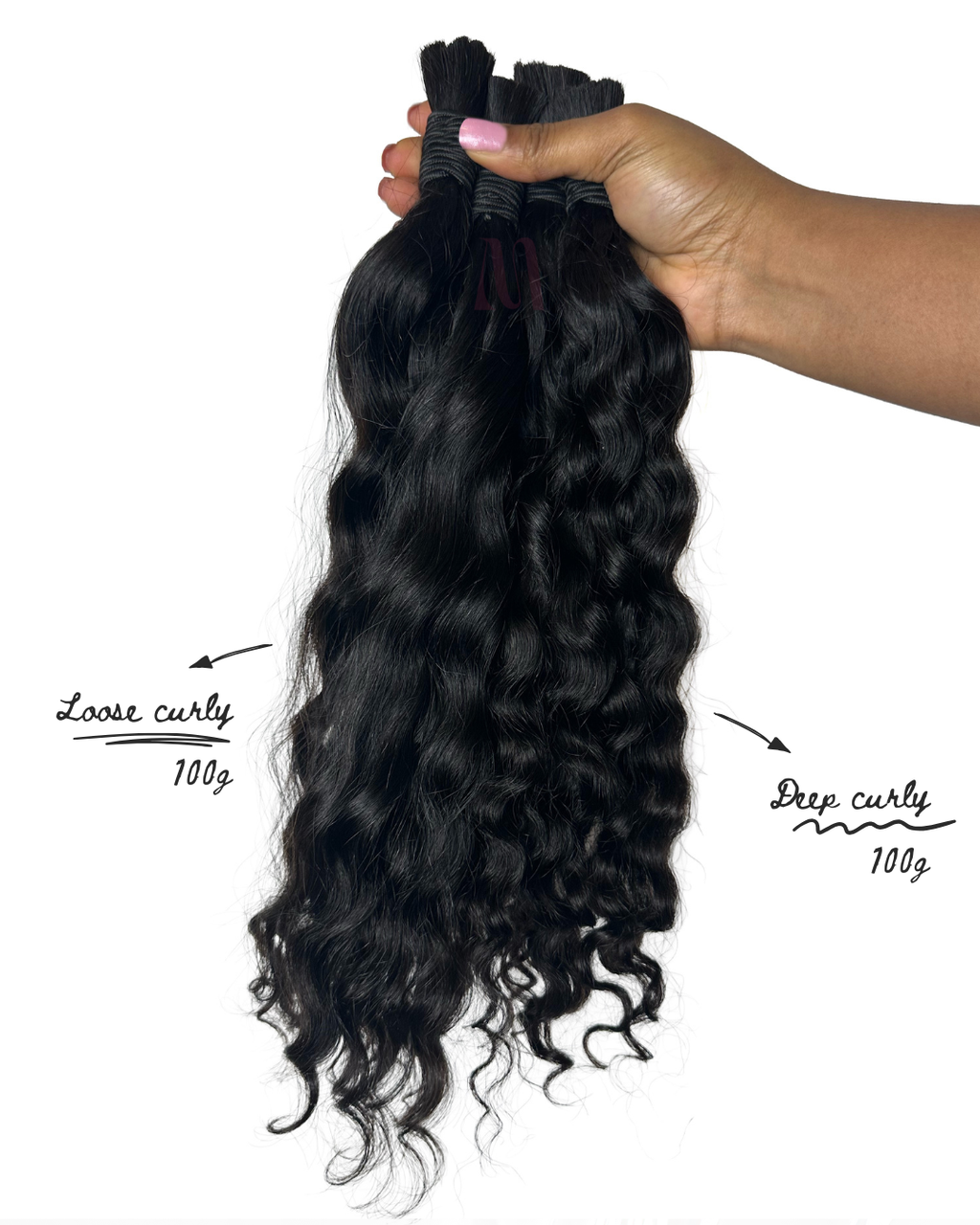 Loose Curly Bulk Braiding Hair – 3 Bundle Set