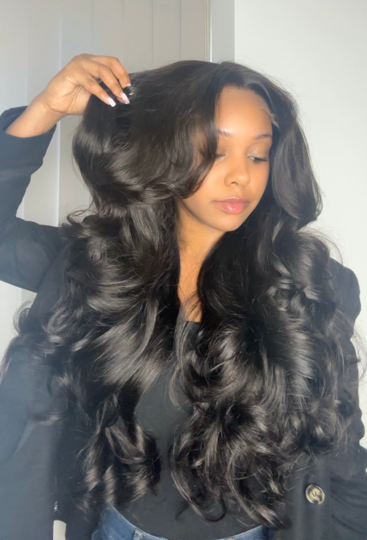 READY TO SHIP: 22" SOFT LAYERS 5x5 HD WIG  | MEDIUM CAP